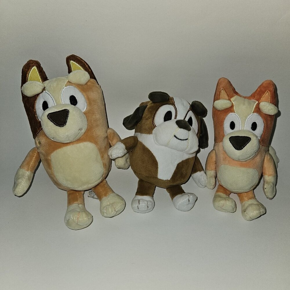 Bluey Plush Dog Lot Winton Friend Bingo Sister Chilli Mom Stuffed Animal Toys